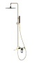 Фото душевая колонна boheme q 148-gb, золото/черная