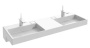 Фото раковина керамическая двойная jacob delafon terrace 9exa112z-0 150*49 см, белая