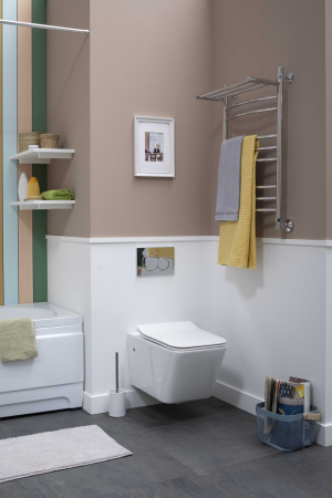 Фото унитаз подвесной безободковый aquanet rimless tavr-w bl-103n-wht белый, сиденье микролифт