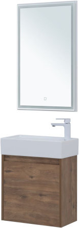 Фото комплект мебели aquanet nova lite 50 дуб рустикальный (с дверецей)