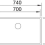 Фото мойка кухонная blanco claron 700 u 521581 нержавеющая сталь