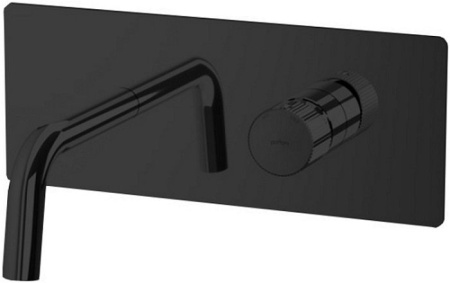 Фото смеситель для раковины paffoni jo jo105no встраиваемый в стену, черный матовый