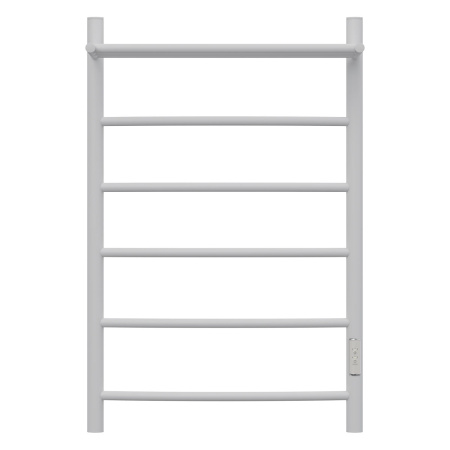 Фото полотенцесушитель электрический point афина pn04858pw п5 500x800 с полкой, диммер справа, белый