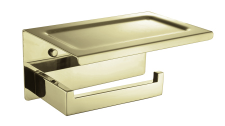 Фото бумагодержатель с полкой boheme new venturo 10311-g, золото