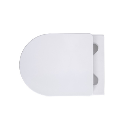 Фото унитаз-компакт подвесной безободковый aquatek европа aq1106-00 490*360*250 мм, горизонтальный выпуск, тонкое сиденье с механизмом плавного закрывания, крепеж