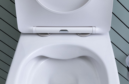 Фото унитаз подвесной безободковый aquanet rimless cetus 2.0 w lx-1901 белый, сиденье микролифт