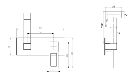 Фото гигиенический душ boheme q 147-bg, черный/золото