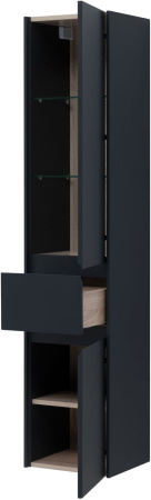 Фото пенал подвесной aquanet бруклин 35 антрацит матовый