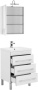 Фото комплект мебели aquanet верона 58 белый (напольный 3 ящика)