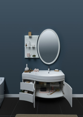 Фото комплект мебели  aquanet опера 115 r белый (2 дверцы 2 ящика)