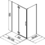 Фото душевой уголок aquanet logic rc1000 ae32-s-100x80u-ct 100x80, прозрачное стекло