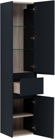 Фото пенал подвесной aquanet бруклин 35 антрацит матовый