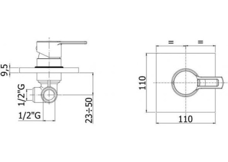Фото встраиваемый смеситель для душа paffoni ringo rin010no/m, черный матовый