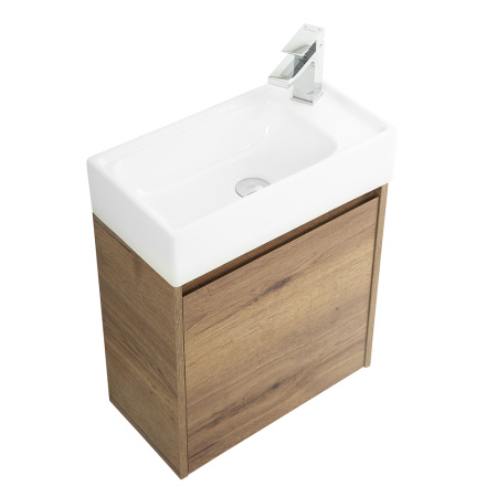 Фото тумба подвесная belbagno kraft mini 50 см левая, rovere tabacco