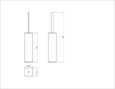 Фото ерш напольный квадратный boheme 10949-g, золото