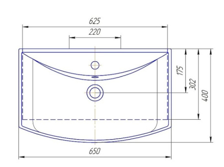 Фото раковина для тумбы aquanet стиль 65 см, белая