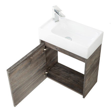 Фото тумба подвесная belbagno kraft mini 50 pino pasadena, левая 