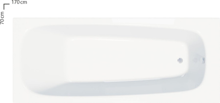 Фото акриловая ванна ravak septima c632s00000 170*70 см