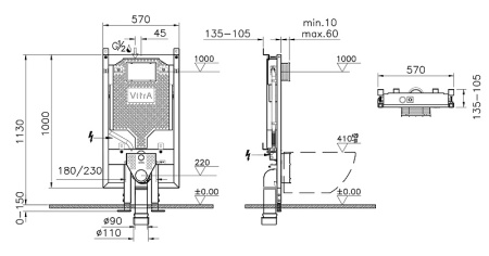 Фото инсталляция для унитаза vitra vpro 765-5800-01