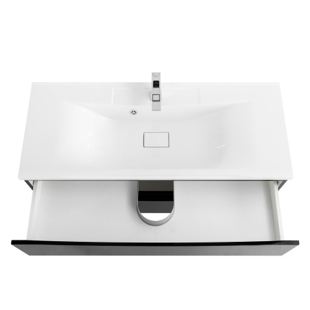 Фото тумба подвесная belbagno marino 110 см, nero lucido 