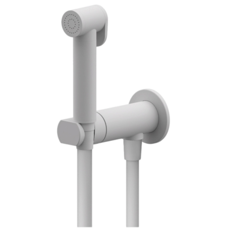 Фото гигиенический душ со смесителем remer x style n64wbo, белый матовый