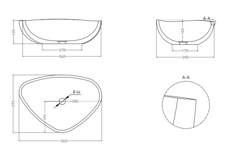 Фото раковина salini s-stone gloria 06 1102206mrf, матовая покраска по ral полностью