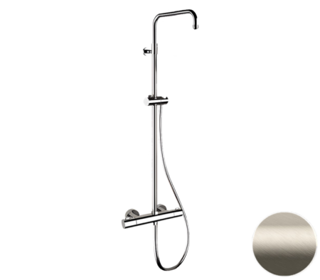 Фото душевая система термостатическая remer elegance eq32assdxv, сталь