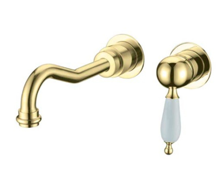 Фото смеситель для раковины встраиваемый boheme tradizionale oro 287, золото