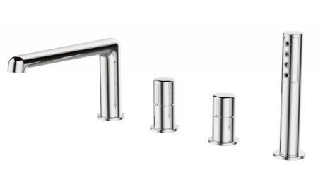 Фото смеситель на борт ванны belbagno uno uno-bvd4-crm, хром