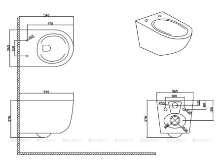 Фото унитаз подвесной bravat gina c21172uw-eng белый, сиденье микролифт