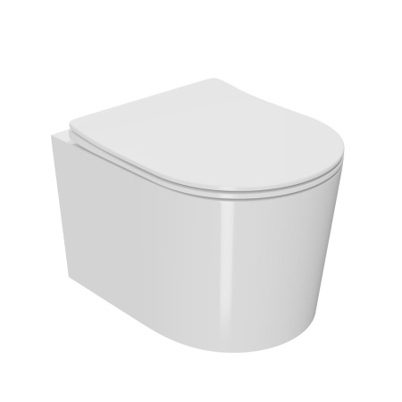 Фото унитаз подвесной point веста безободковый, белый, сиденье дюропласт, микролифт, быстросъем. pn41701