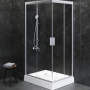 Фото душевой угол am.pm gem 100*80 см, профиль хром/стекло прозрачное