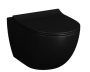 Фото унитаз подвесной безободковый vitra sento 7748b083-0101, черный матовый