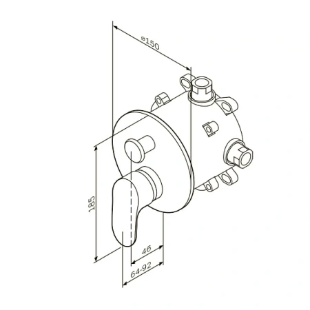 Фото смеситель для ванны и душа am.pm like, хром