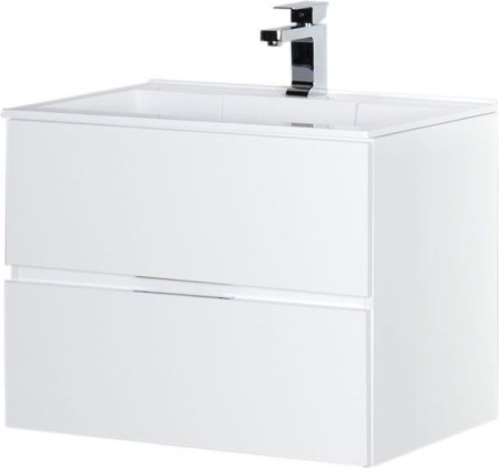 Фото тумба подвесная с раковиной aquanet алвита 70 белый