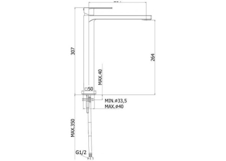 Фото смеситель для раковины paffoni tango ta081cr высокий, хром