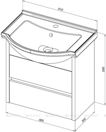 Фото комплект мебели aquanet сидней 60 белый