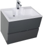 Фото тумба подвесная с раковиной aquanet алвита 70 серый антрацит