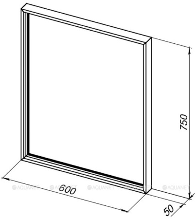 Зеркало с подсветкой De Aqua Алюминиум 60 LED черный