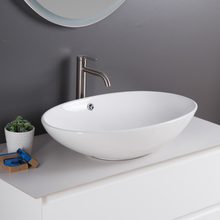 Фото раковина накладная belbagno bb1104 63*41 см, белая