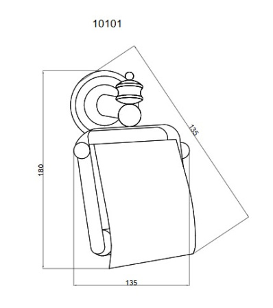 Фото бумагодержатель с крышкой boheme palazzo 10101, золото