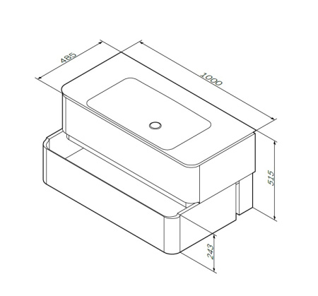 Фото тумба подвесная am.pm sensation 100 см m30fhx1002tf, табачный дуб