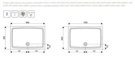 Фото душевой поддон ravak gigant xa01a401210 100*80 см, белый