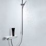 Фото смеситель с термостатом hansgrohe ecostat select 13161400 для душа с полкой