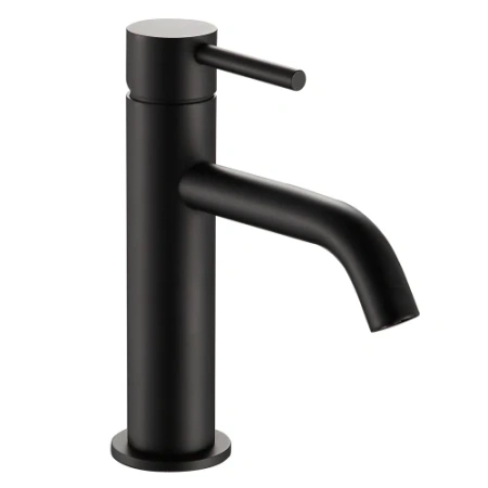 Фото смеситель для раковины, матовый черный aquame siena aqm6210mb