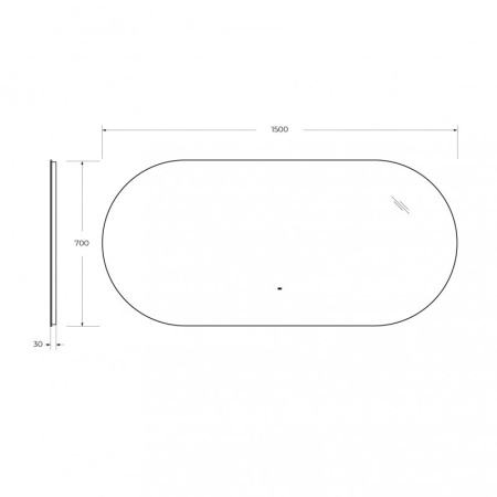 Зеркало с подсветкой Cezares CZR-SPC-VAGUE-1500-700-MOV 150*70 см