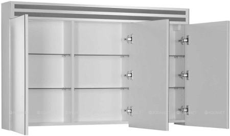 Фото зеркало-шкаф de aqua эколь 120 белый