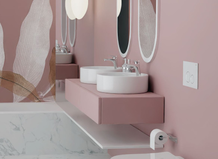 Фото раковина накладная для установки на столешницу aquatek европа aq5212-00, 405*405*140 мм, с отверстием под смеситель