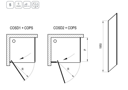 Фото неподвижная стенка ravak cool! x9vva0a00z1 100*195 см, стекло прозрачное/профиль хром