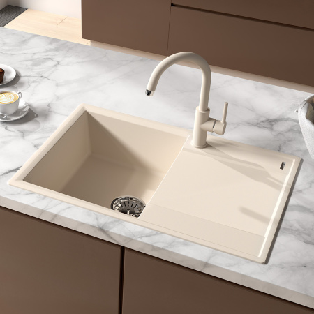 Фото мойка кухонная lemark imandra 760 шампань  арт.9910030